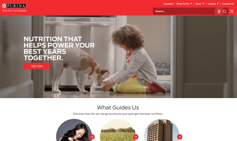 A new way to navigate Purina.com